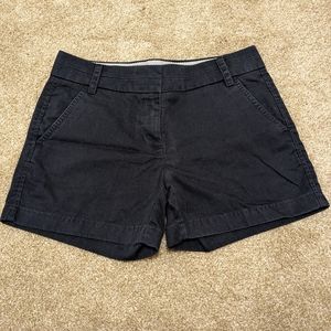 J. Crew 4" Chino Shorts in Black size 0
